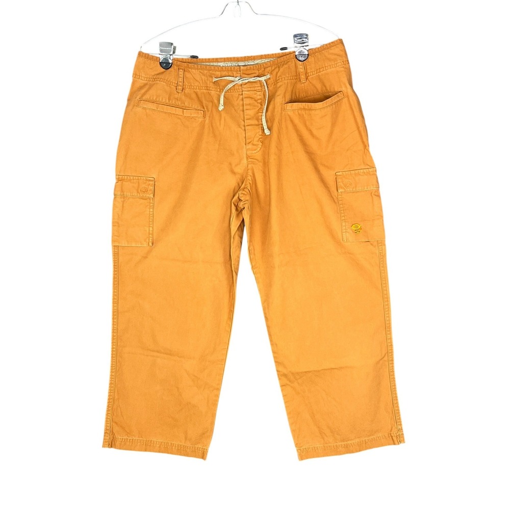 Mountain Hardwear Womens Burnt Orange Cotton Cargo Capri Pants 12 Hiking Outdoor